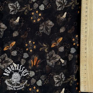 Viscose RAYON POPLIN Dark barrock design A