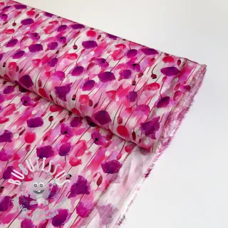 Viscose RAYON POPLIN Poppys design B