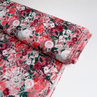 Viscose RAYON POPLIN Wild flowers design D