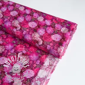 Viscose RAYON POPLIN Flower sea design A