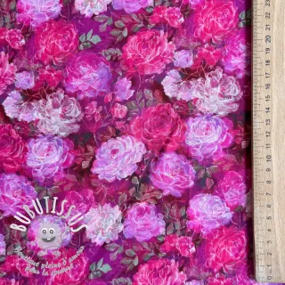 Viscose RAYON POPLIN Flower sea design A