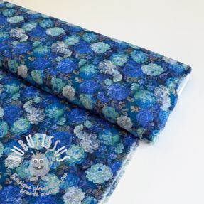 Viscose RAYON POPLIN Flower sea design B