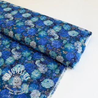 Viscose RAYON POPLIN Flower sea design B