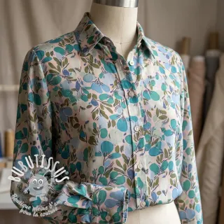 Viscose RAYON POPLIN Simplistic flowers design C