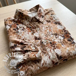 Viscose RAYON POPLIN Wild flowers design C