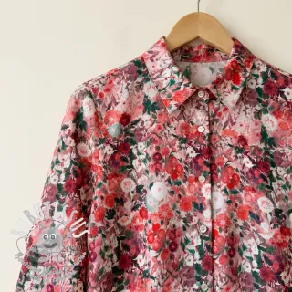 Viscose RAYON POPLIN Wild flowers design D