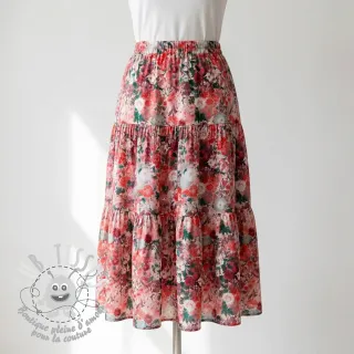 Viscose RAYON POPLIN Wild flowers design D