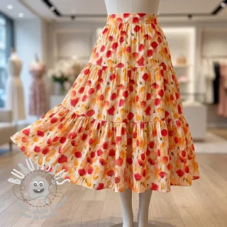 Viscose RAYON POPLIN Poppys design C