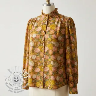Viscose RAYON POPLIN Flower sea design C