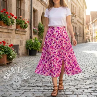 Viscose RAYON POPLIN Poppys design B