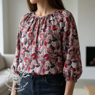Viscose RAYON POPLIN Floral design C