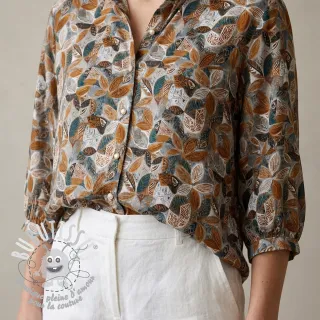 Viscose RAYON POPLIN Floral design E