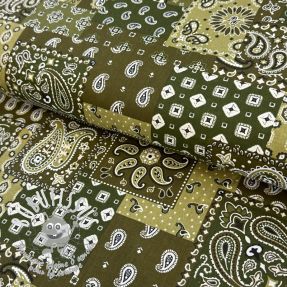 Tissu coton Farwest kaki