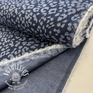 JEANS DENIM Leopard dark blue
