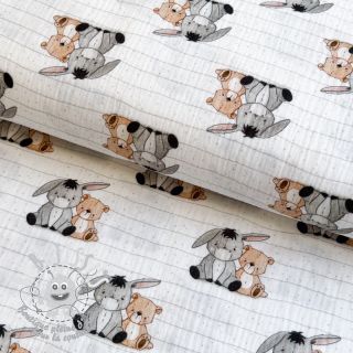 Tissu double gaze/mousseline Sweeties design B