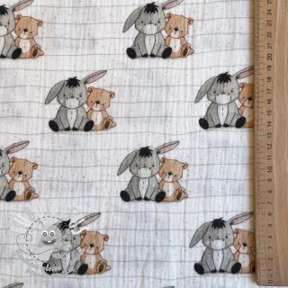 Tissu double gaze/mousseline Sweeties design B