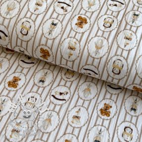 Tissu double gaze/mousseline Vintage toys design C