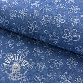 JEANS DENIM JACQUARD Flower dark jeans