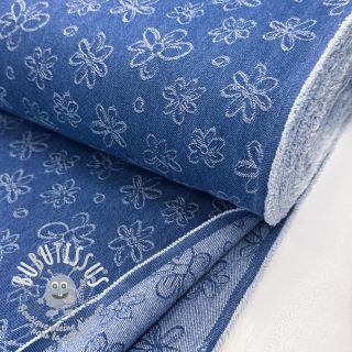 JEANS DENIM JACQUARD Flower dark jeans