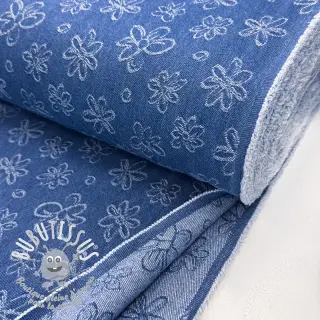 JEANS DENIM JACQUARD Flower dark jeans
