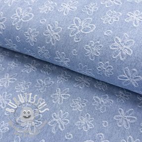 JEANS DENIM JACQUARD Flower light jeans