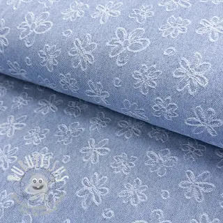 JEANS DENIM JACQUARD Flower light jeans