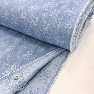 JEANS DENIM JACQUARD Flower light jeans