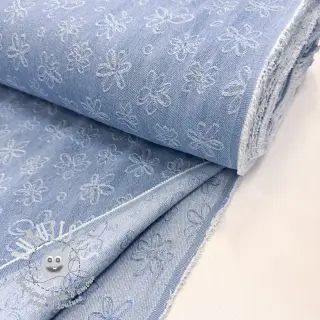 JEANS DENIM JACQUARD Flower light jeans