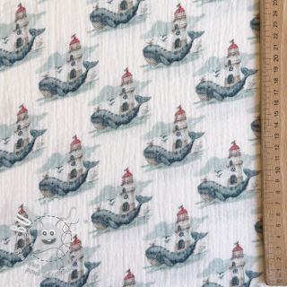 Tissu double gaze/mousseline Sweeties design A