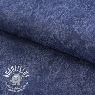 JEANS DENIM HEAVY Animal printed dark blue