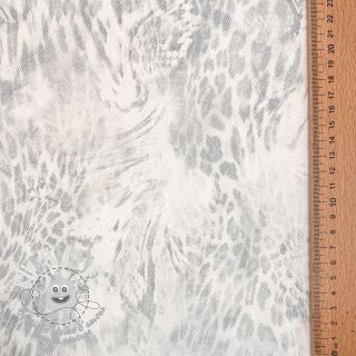 JEANS DENIM HEAVY Animal printed offwhite