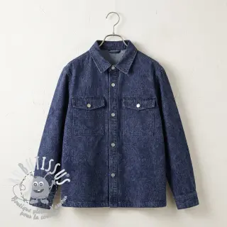 JEANS DENIM HEAVY Animal printed dark blue