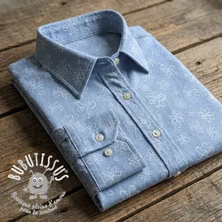 JEANS DENIM JACQUARD Flower light jeans