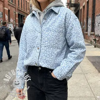 JEANS DENIM Leopard light blue