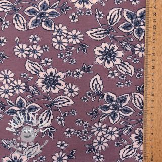 Sweat envers minkee SOFT Flowers old blush