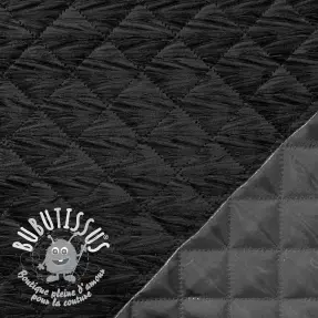 Tissu matelassé VELVET STEPPED black