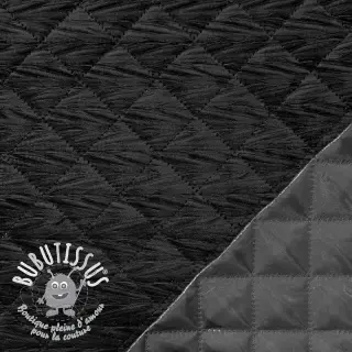 Tissu matelassé VELVET STEPPED black