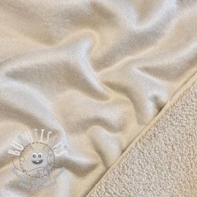 Tissu de manteau TEDDY LAMMY beige