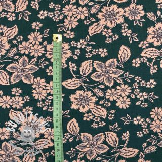 Sweat envers minkee SOFT Flowers emerald