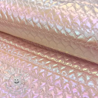 Tissu matelassé Fancy hearts pink