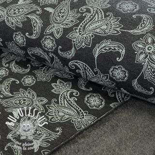 Sweat envers minkee Paisley anthracite melange