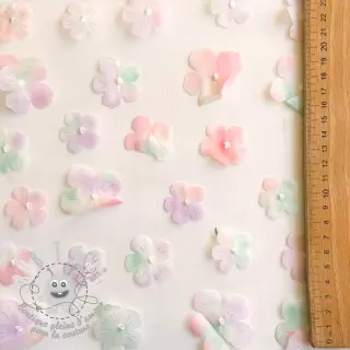 Tulle pour jupe tutu RETRO Flowers lavender