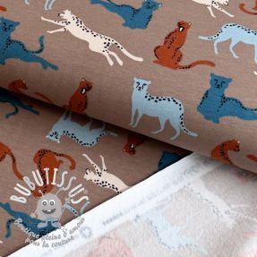 Sweat envers minkee SOFT Leopard taupe ORGANIC