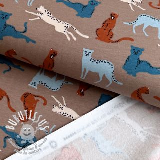 Sweat envers minkee SOFT Leopard taupe ORGANIC