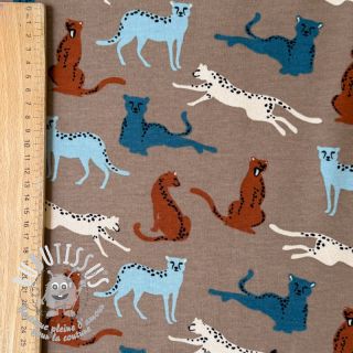 Sweat envers minkee SOFT Leopard taupe ORGANIC