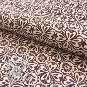 Tissu déco Stamps brown