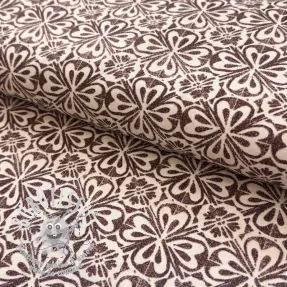 Tissu déco Stamps brown