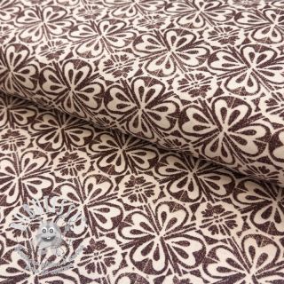 Tissu déco Stamps brown
