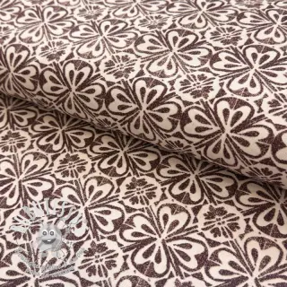 Tissu déco Stamps brown