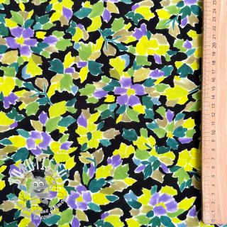 Viscose RADIANCE Flowers green